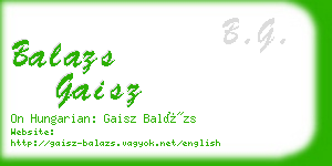 balazs gaisz business card